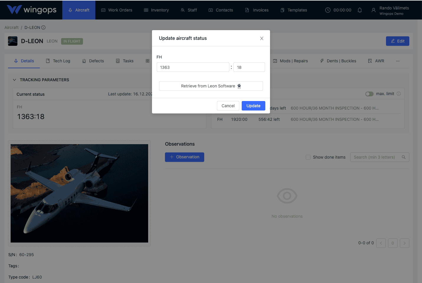 Leon integration screenshot